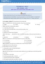 Đề số 3 - Đề kiểm tra học kì 1 - Sinh học 9